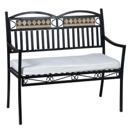 Καναπές 2 Θέσεων BS068-2012 SPG 123X57X89cm Black Διθέσιος