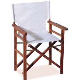 Πολυθρόνα Σκηνοθέτη Acacia Wood C2013-E-AC 47x58x88cm Natural-White