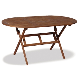 Τραπέζι Οβάλ Πτυσσόμενο CUT-15-85OF-AC 150x85x72cm Natural