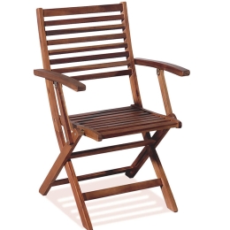 Πολυθρόνα Χαμηλής Πλάτης Ξύλινη EAZ-A AC 58x56x89cm Natural