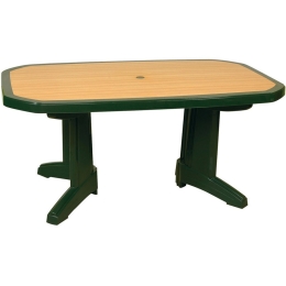 Τραπέζι Πλαστικό Παραλ/μο Laguna Green 165Χ100Χ75cm