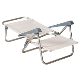 Πολυθρόνα-Ξαπλώστρα Πτυσ/νη LT-C103A WHITE 66x60x28/84cm White-Grey