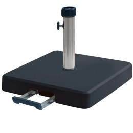 Βάση Ομπρέλας 35 kgr Με Λαβή Και Ρόδες 50Χ50 cm LTH35-B Black