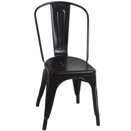 Καρέκλα Μεταλλική Γαλβανισμένη SM-1027C-B 45x54x85cm Black