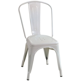 Καρέκλα Μεταλλική Γαλβανισμένη SM-1027C-W 45x54x85cm White