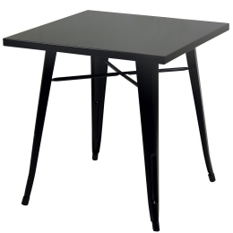 Τραπέζι Γαλβανισμένο Μεταλλικό SM-T1101-60-B 60x60x72cm Black