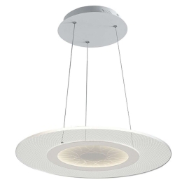 Φωτιστικό Οροφής Eternity LED-ETERNITY-S50 34W Led Φ50cm 157cm White Luce Ambiente Design Μέταλλο