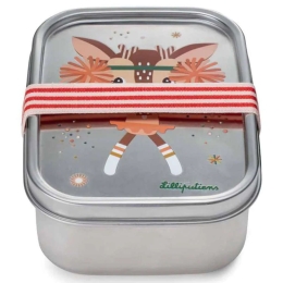 Φαγητοδοχείο Wonder Stella LI84467 Με Ελαστικό Ιμάντα 17x13x7cm Ανοξείδωτο Grey Lilliputiens Ανοξείδωτο Ατσάλι