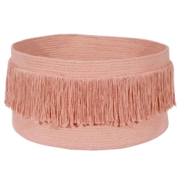 Καλάθι Αποθήκευσης Fringes LOR-BSK-FRIN-SNU Sahara Nude 45X45X30Cm Lorena Canals 100% Βαμβάκι