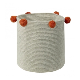 Καλάθι Αποθήκευσης Bubbly LOR-BSK-NAT-TERRA Natural-Terracota 30X30X30Cm Lorena Canals Βαμβάκι