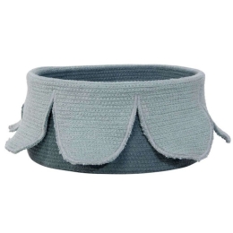 Καλάθι Αποθήκευσης Λουλούδι Petals LOR-BSK-PETALS-VB Vintage Blue-Dark Green 20Χ33Χ33Cm Lorena Canal 100% Βαμβάκι
