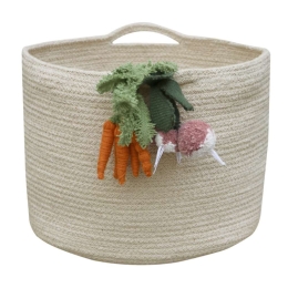 Καλάθι Αποθήκευσης Veggies LOR-BSK-VEGGIES 23x30x30cm Beige-Multi Lorena Canals Βαμβάκι