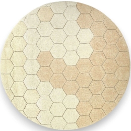 Χαλί Honeycomb LOR-C-COMB-GLD Golden Round Lorena Canals 140X140cm Round