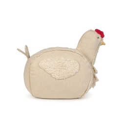 Πουφ Κοτούλα LOR-P-CHICKEN 60x40x44cm Cream Lorena Canals