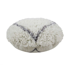 Πουφ Woolable Berber Soul LOR-WO-P-BERB Natural-Charcoal 20Χ70Cm Lorena Canals Μαλλί