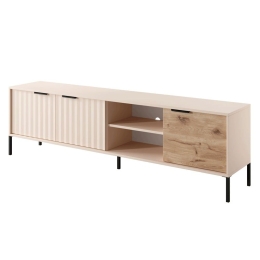 Έπιπλο Τηλεόρασης Rave L_RV_BTV_b 203x54x40cm Beige-Natural