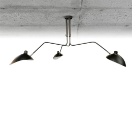 Φωτιστικό Οροφής - Πλαφονιέρα 01012.08 E27 160x55cm Black Luma