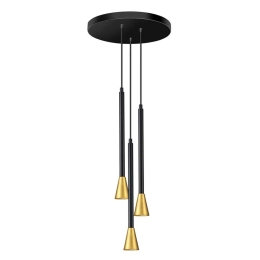 Φωτιστικό Οροφής Κρεμαστό 01164-07 GU10 D30cm Black-Gold Luma