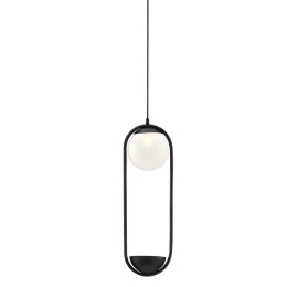 Φωτιστικό Οροφής Κρεμαστό Με Κασπώ 01266 G9 20x55cm Black Luma