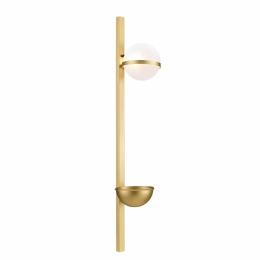 Φωτιστικό Τοίχου Με Κασπώ 01267-18 G9 21x85cm Gold Luma