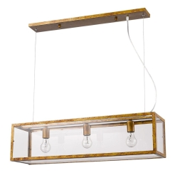 Φωτιστικό Οροφής - Ράγα 01016-04 E27 20x80cm Oxidized Gold Luma