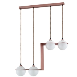 Φωτιστικό Οροφής Κρεμαστό 01136-08Z 60x30cm Copper Luma