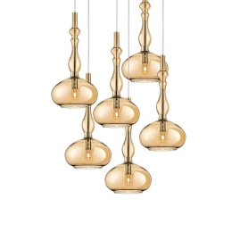 Φωτιστικό Οροφής Κρεμαστό 01290-13 G9 40cm Amber Luma