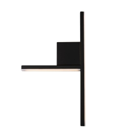Φωτιστικό Τοίχου 01357-17 12W LED 3000K 960Lm 28x50cm Black Luma