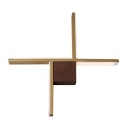 Φωτιστικό Τοίχου 01357-18 12W LED 3000K 960 Lm 53x50cm Oxidized Gold Luma