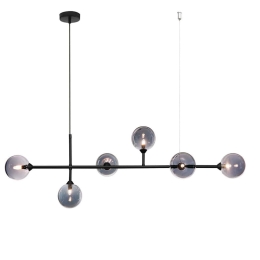 Φωτιστικό Οροφής - Ράγα 01364 6xG9 115x32cm Black Luma