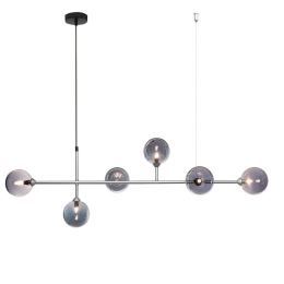 Φωτιστικό Οροφής - Ράγα 01364 6xG9 115x32cm Silver Luma
