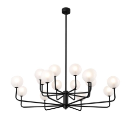 Φωτιστικό Οροφής Κρεμαστό 01366 16xG9 90x80cm Black Luma