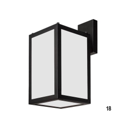 Φωτιστικό Τοίχου 01375-18 E27 18x37cm Black Luma