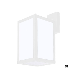 Φωτιστικό Τοίχου 01375-18 E27 18x37cm White Luma