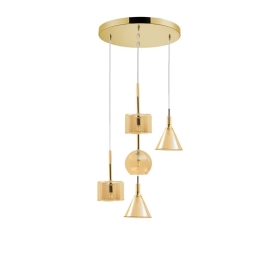 Φωτιστικό Οροφής Κρεμαστό 114-01047-12 5xG9 D40cm Amber Luma