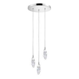 Φωτιστικό Οροφής Κρεμαστό 01466.07 3W 24V LED 3000K 30cm Silver-Clear Luma