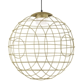 Φωτιστικό Οροφής Κρεμαστό 01488 GX53 10W LED 3000K D.40cm Oxidized Gold Luma