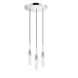 Φωτιστικό Οροφής Κρεμαστό 01480.07 3xG9 D.30cm Silver Luma