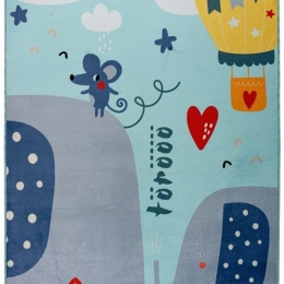 Χαλί Magic Kids 105 Cute Elephant Blue-Multi Obsession 115X160cm