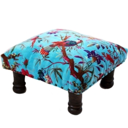 Σκαμπό MLFT119TU 40x40x20cm Turquoise-Multi