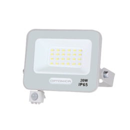 Προβολέας Led MTN-158411 Με Αισθητήρα PIR SMD 20W 4000K 1800lm IP65 12,35x14,9x2,75cm White Metanor