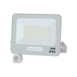 Προβολέας Led MTN-158471 Με Αισθητήρα PIR SMD 50W 4000K 4500lm IP65 19,3x20,4x3,2cm White Metanor