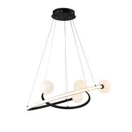 Φωτιστικό Οροφής Κρεμαστό MTN-190461 LED 36W 3000K 2880lm 60cm Black Metanor