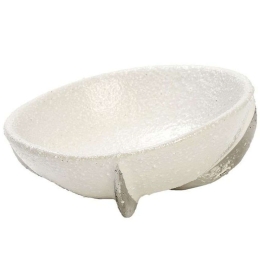 Διακοσμητικό Μπωλ Φύλλα NIX101 11,8x11,8x5,5cm White-Silver Espiel Κεραμικό