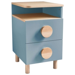 Κομοδίνο Dabi Δεξί DABIBSTR13 41x50x70cm Natural-Light Blue