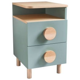 Κομοδίνο Dabi Δεξί DABIBSTR17 41x50x70cm Natural-Sage Green