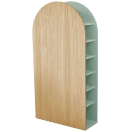 Παπουτσοθήκη Jubi JUBISC17 65x25x130cm Natural-Sage Green Mdf,Ξύλο