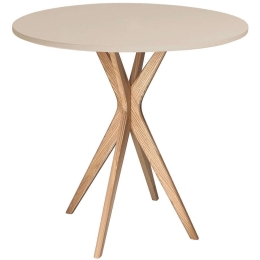 Τραπέζι Jubi JUBITSRO4 Φ70x73cm Natural-Beige Mdf,Ξύλο