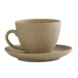 Φλιτζάνι Jumbo Με Πιατάκι Gobi OW2013K6 310ml Beige Espiel Πορσελάνη