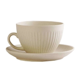 Φλιτζάνι Cappuccino Με Πιατάκι Gobi OW2028K6 290ml White Espiel Πορσελάνη